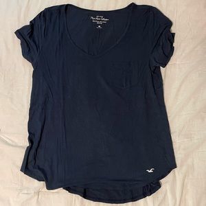Hollister must have collection v-neck t-shirt navy